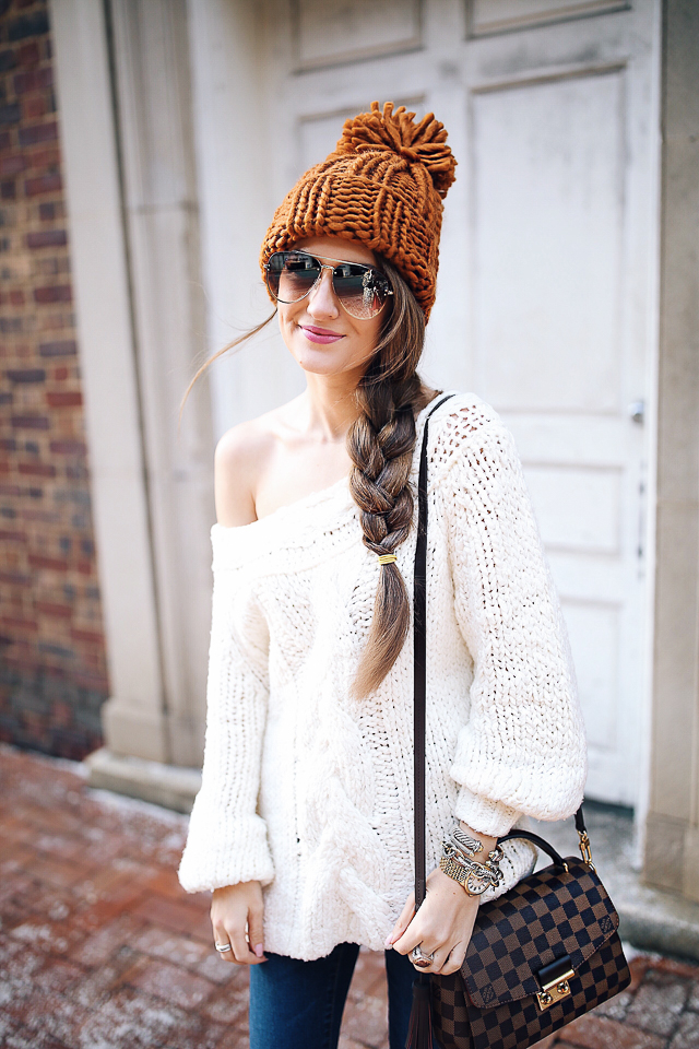 Pink Fuzzy Beanie - Southern Curls & Pearls