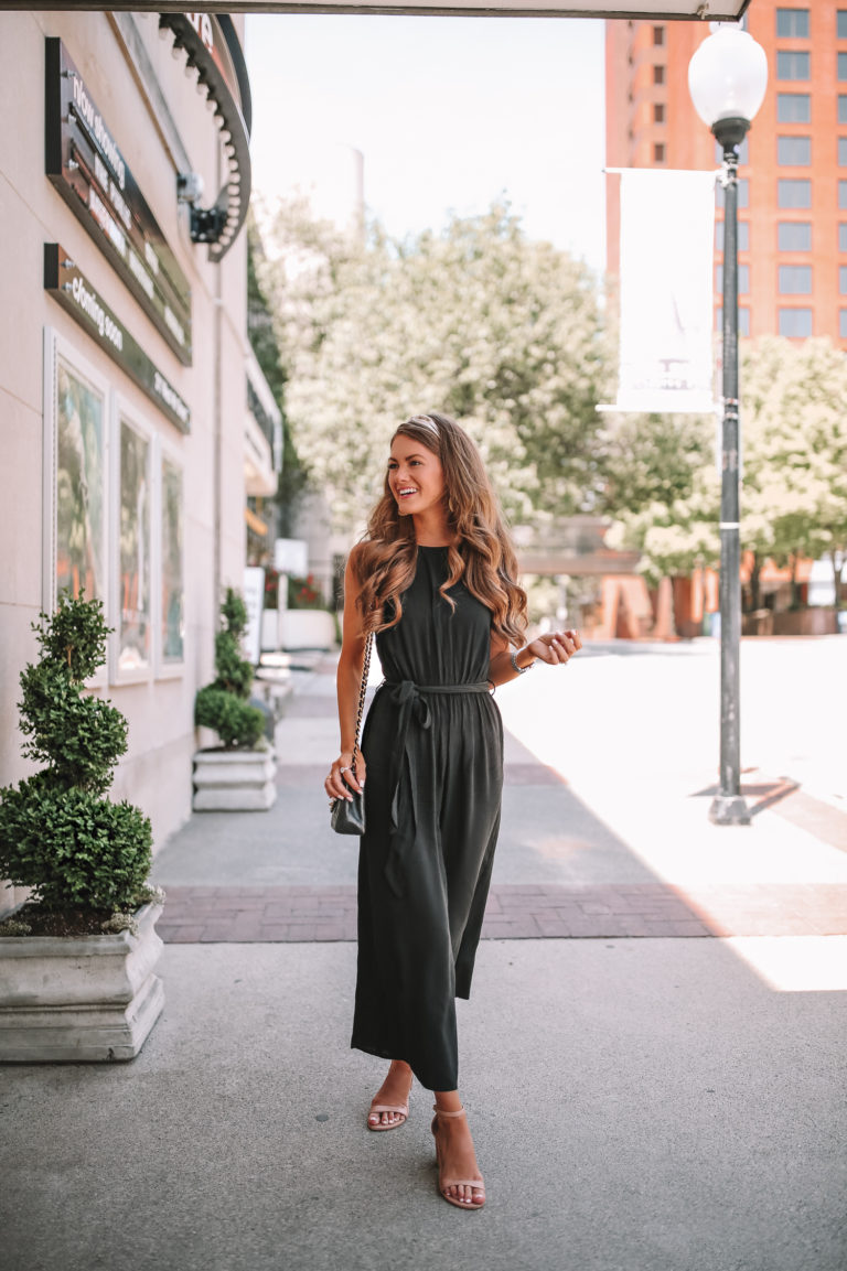 Black Jumpsuit for Date Night - Southern Curls & Pearls