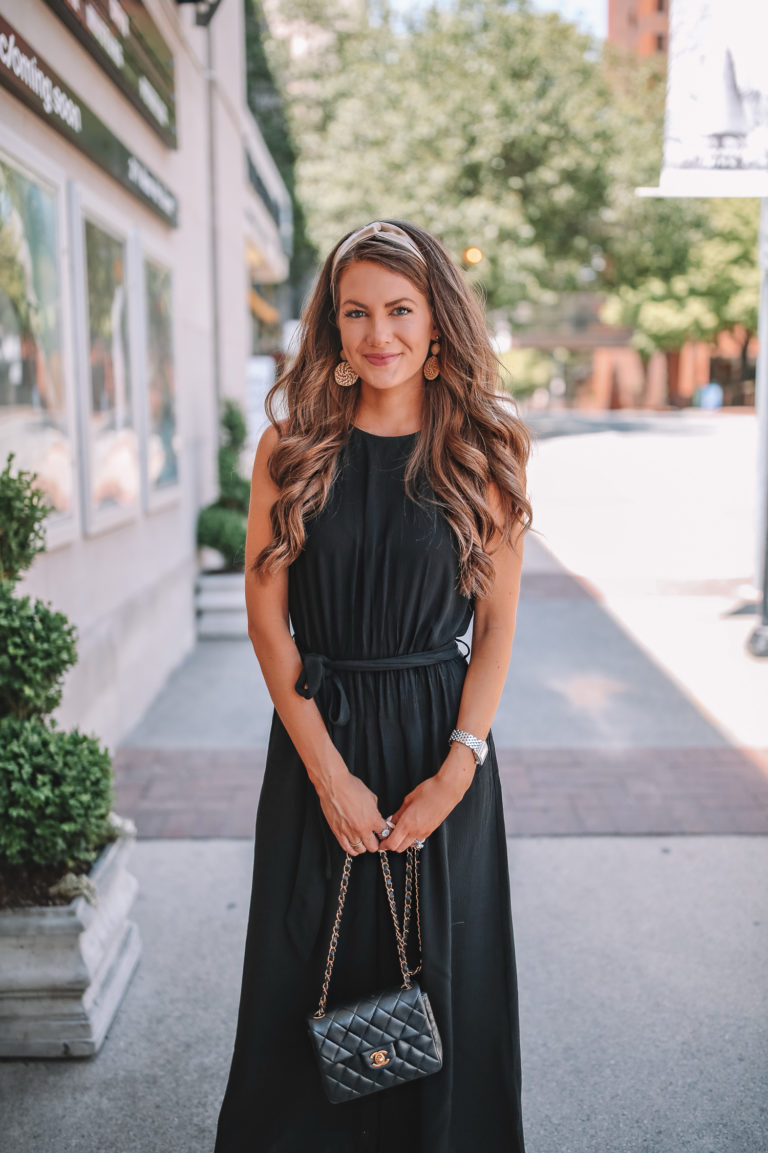 Black Jumpsuit for Date Night - Southern Curls & Pearls