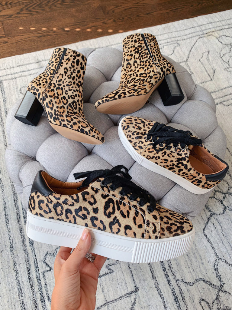 halogen leopard sneakers