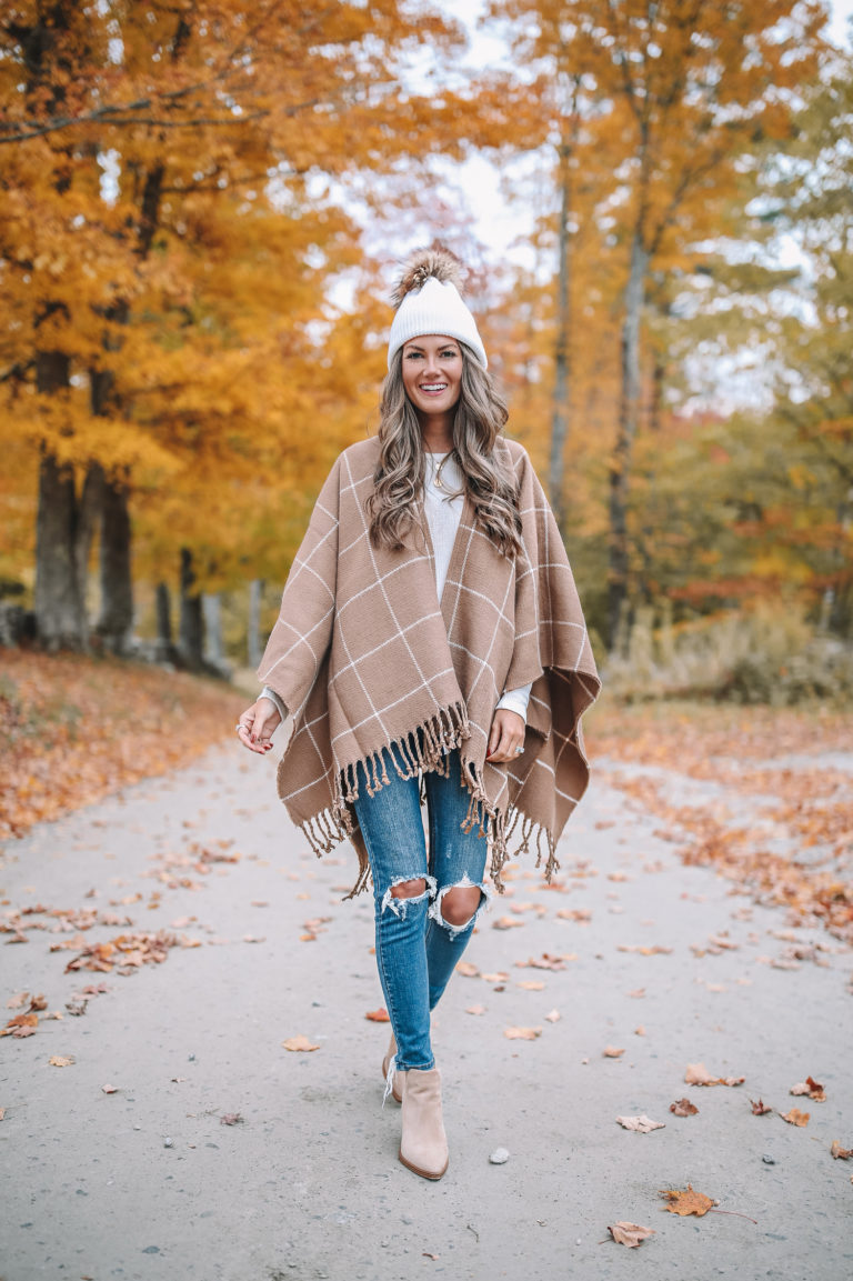 Favorite Fall Poncho - Southern Curls & Pearls