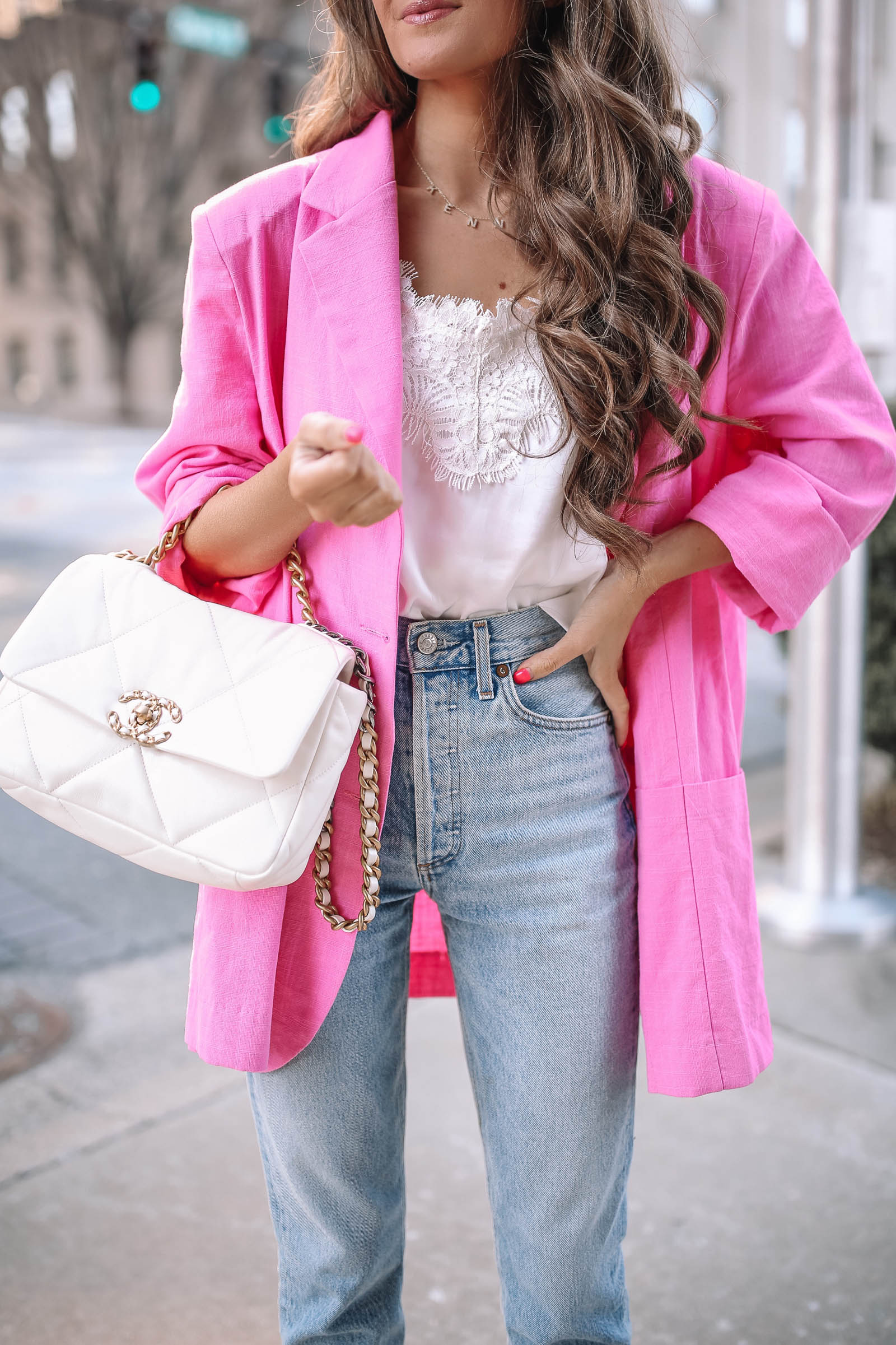 How to Wear a Pink Blazer - livelovesara